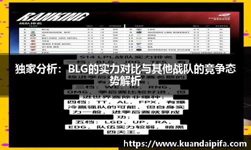 独家分析：BLG的实力对比与其他战队的竞争态势解析